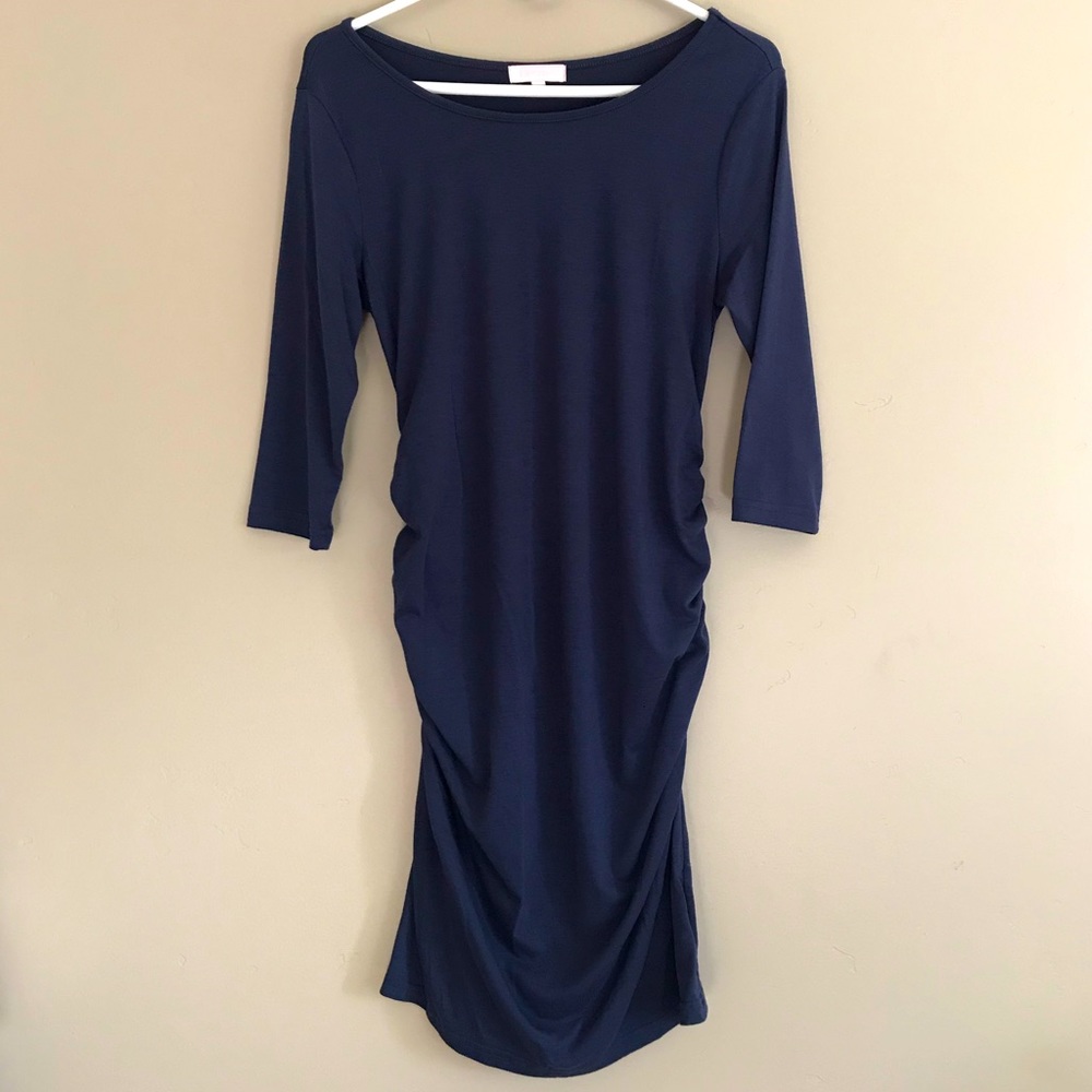 Navy Maternity Dress